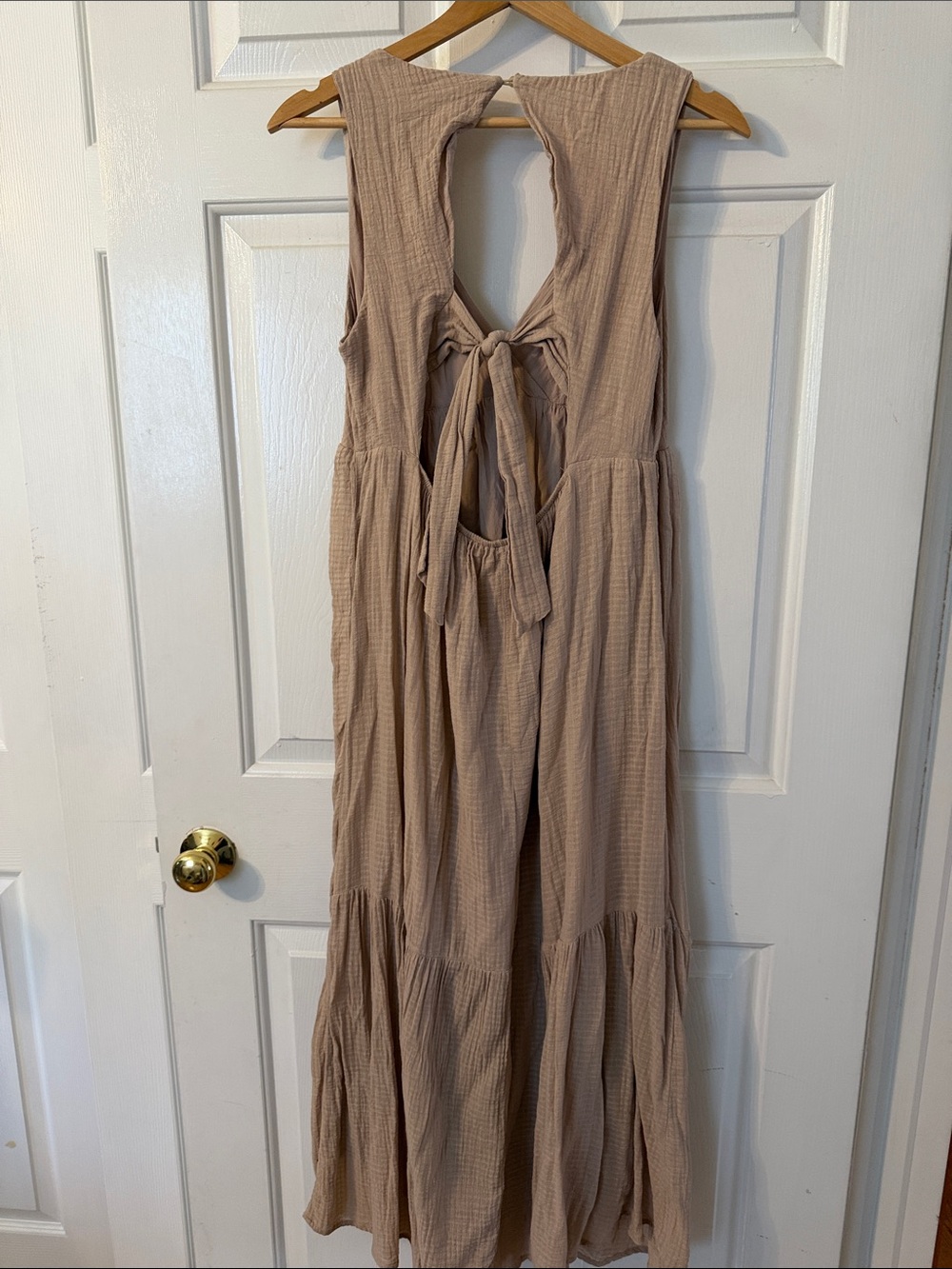 Lush Beige Sleeveless Maxi Dress - Picture 2 of 3